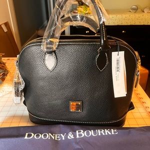 Dooney & Bourke handbag (satchel ).  Black.  New with tags.”zip zip satchel”